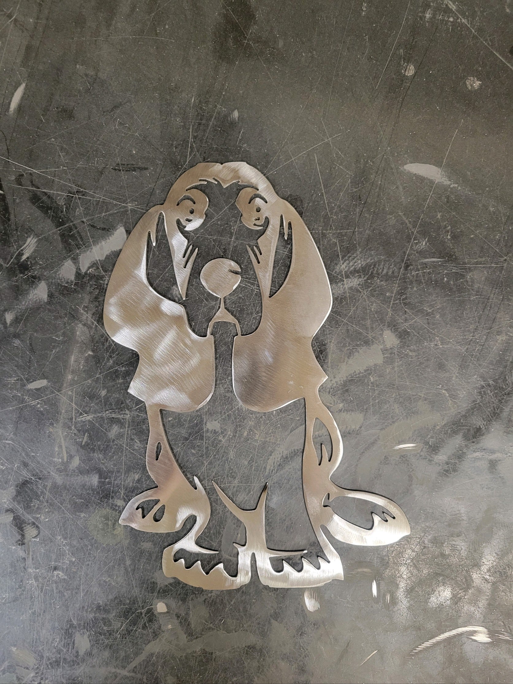 Basset hound dog metal wall art home décor steel sign memorial pet loss personalized custom